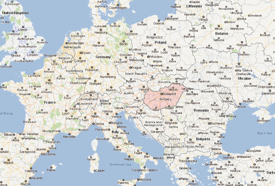 karte von ungarn europa